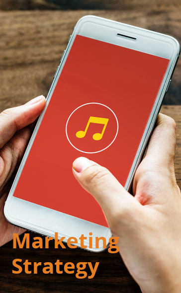 The mobile application for music streaming